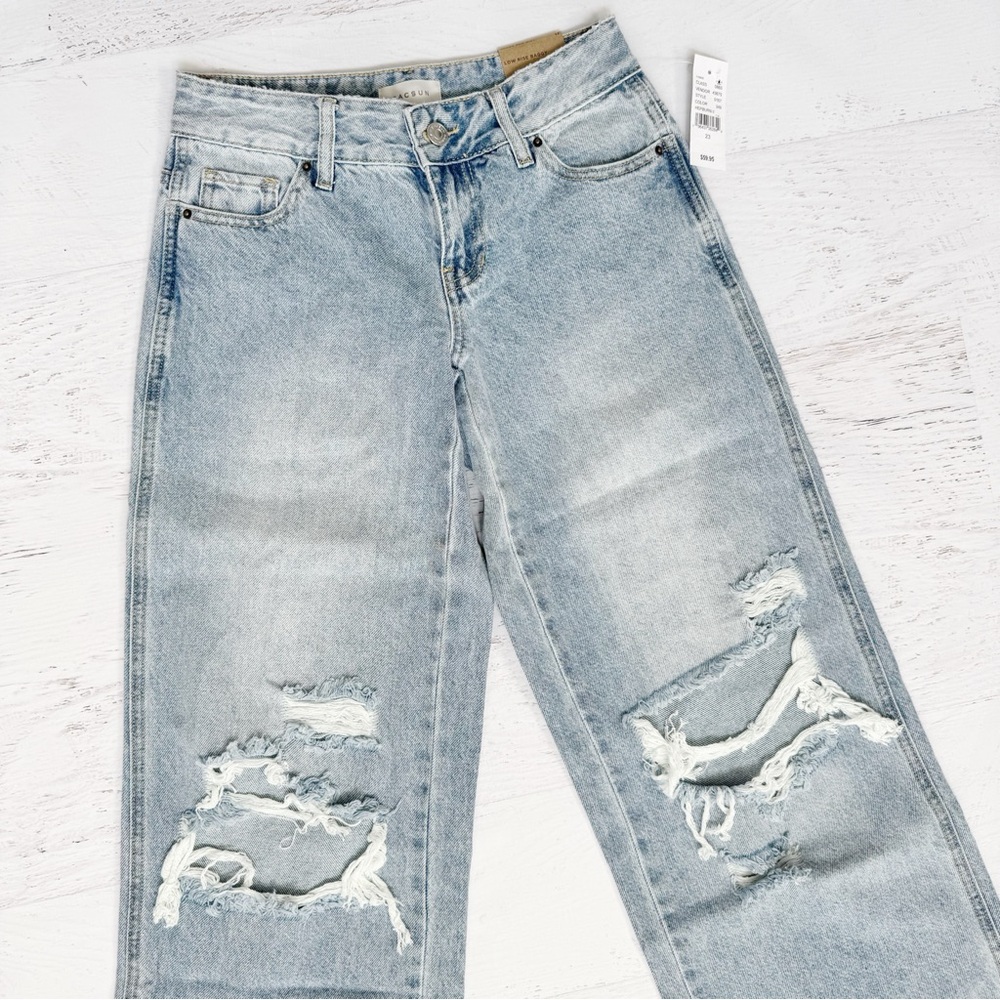 NWT Pacsun Low Rise Baggy Wide Leg Denim Jeans Size 23 - Picture 2 of 4